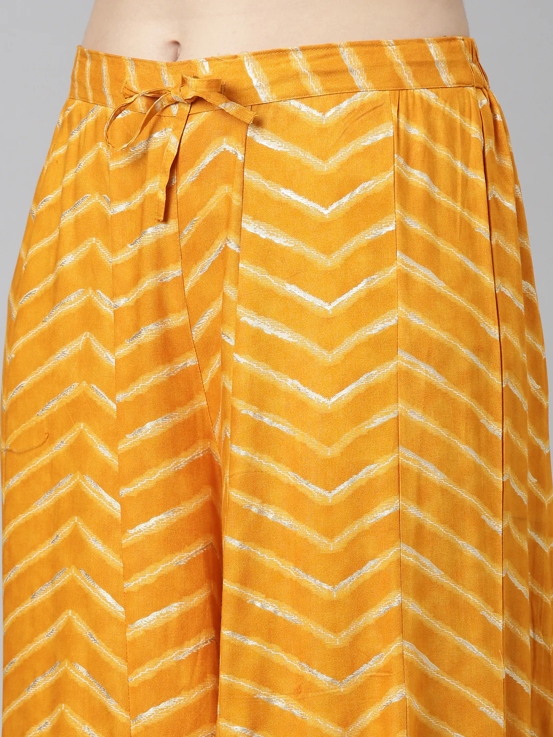 Neerus Yellow Regular Straight Printed Kurta And Sharara With Dupatta - Image 6