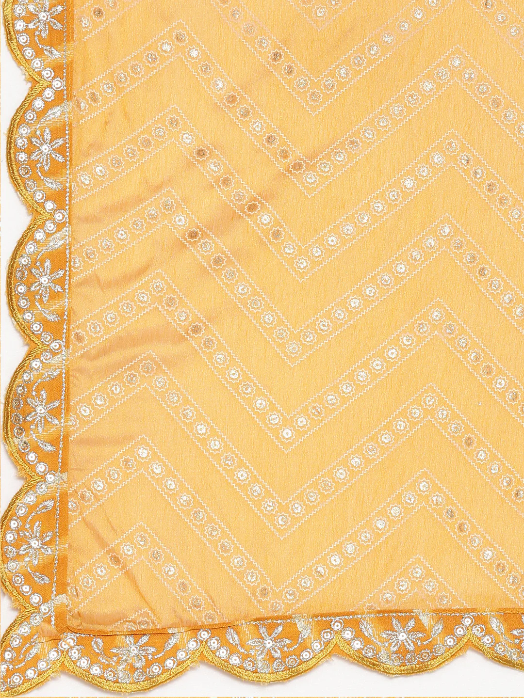 Neerus Yellow Regular Straight Printed Kurta And Sharara With Dupatta - Image 7