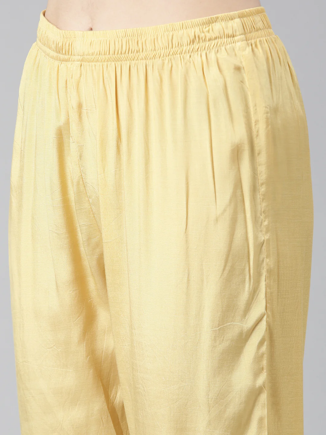Neerus Yellow Regular Straight Printed Kurta And Trousers With Dupatta - Image 6