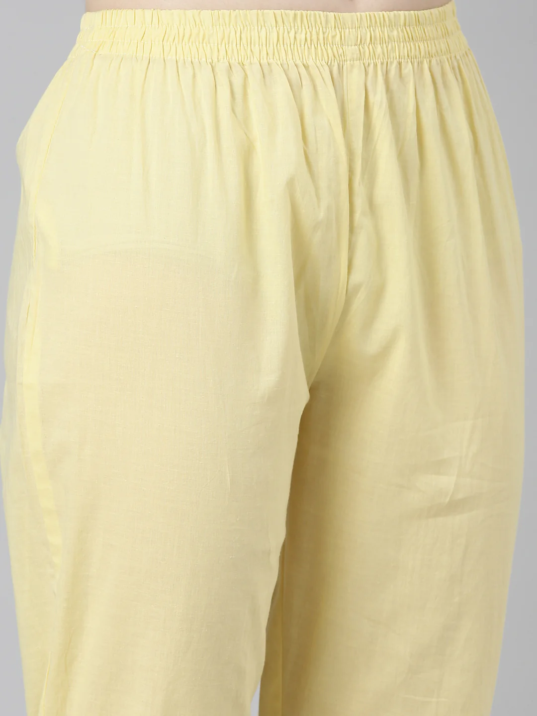 Neerus Yellow Regular Straight Printed Kurta And Trousers With Dupatta - Image 6