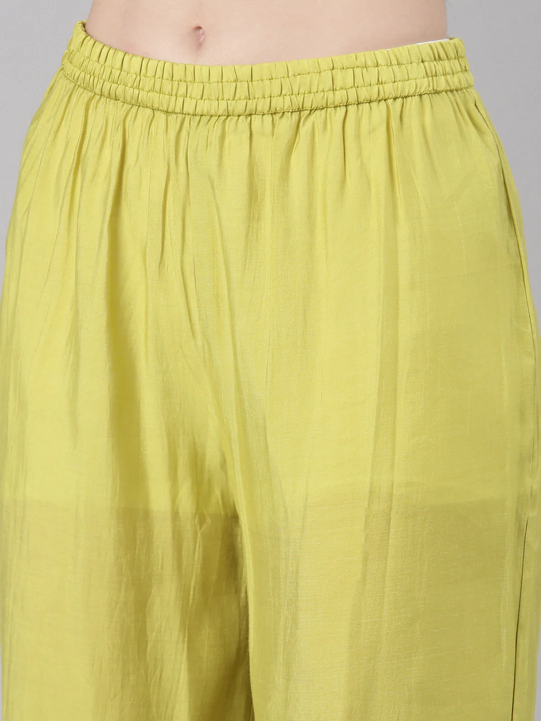 Neerus Yellow Straight Casual Leheriya Kurta and Plazzo - Image 7