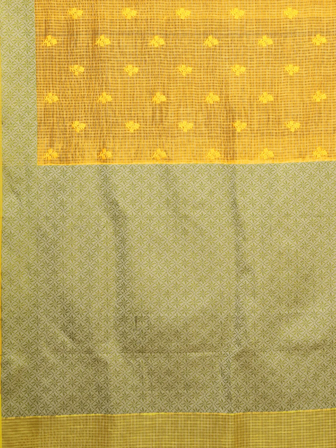 Neerus Yellow Woven Design Silk Cotton Saree - Image 4