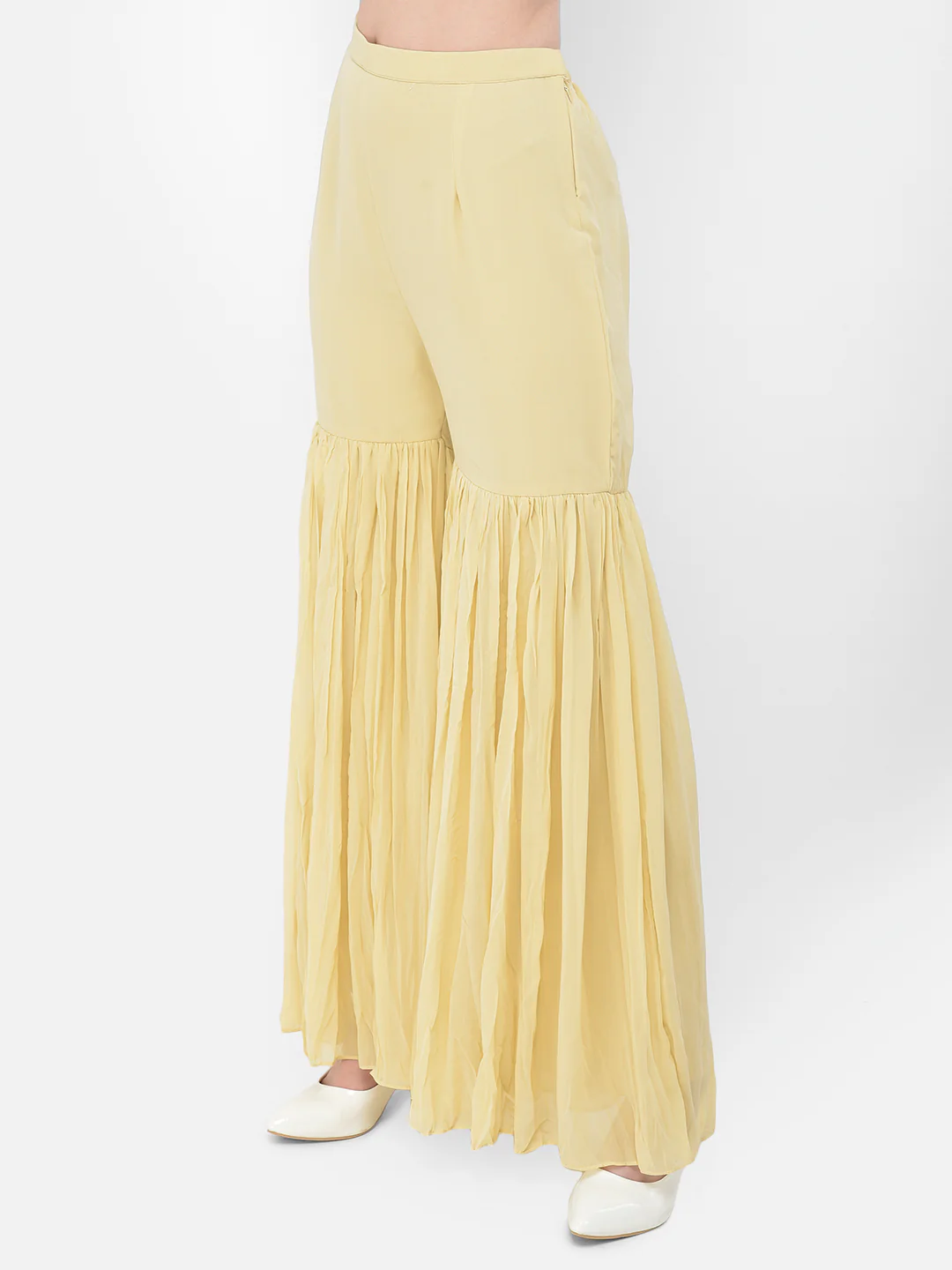 Neerus'S Beige Color Georgette Fabric Suit-Short Anarkali - Image 2
