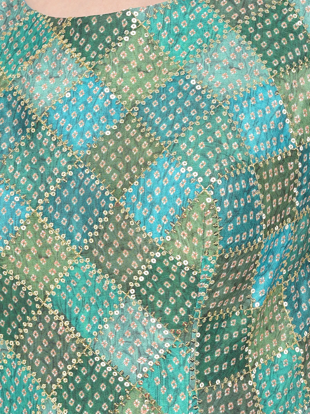 Neerus'S Green Color Georgette Fabric Suit-Anarkali - Image 10
