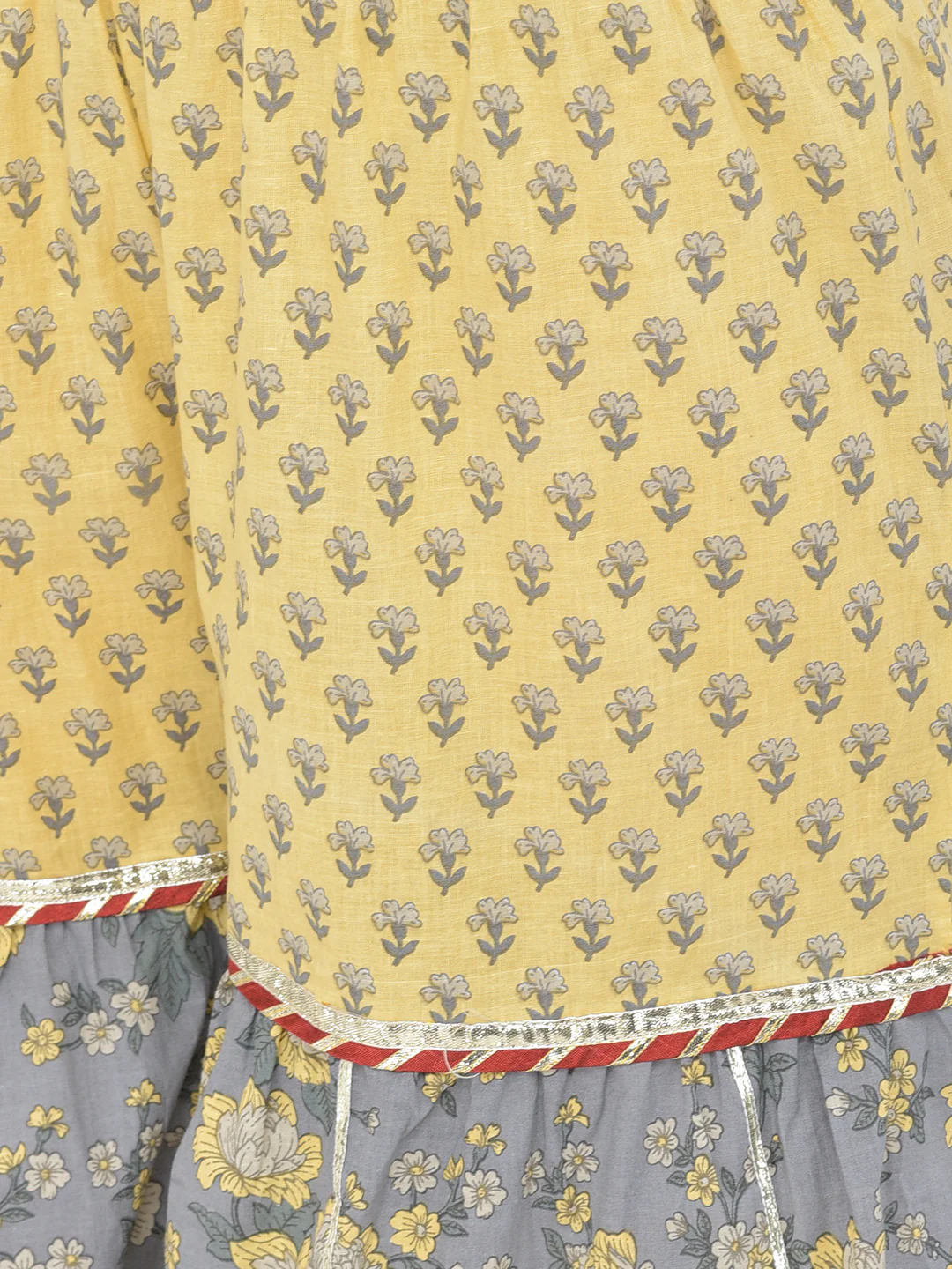 Neerus'S Grey Color Cotton Fabric Suit-Plazzo - Image 6