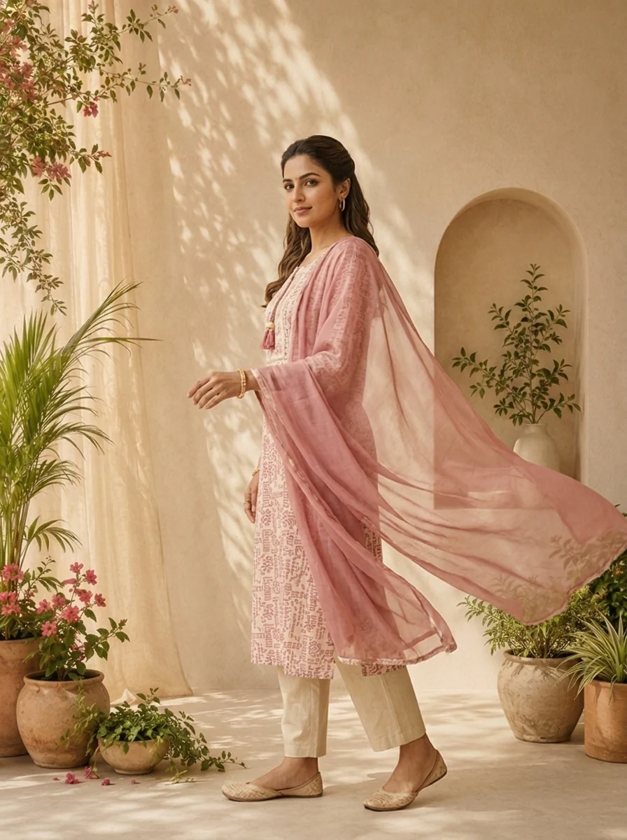 Onion Linen Patch Embroidery Three Piece Set - Image 3