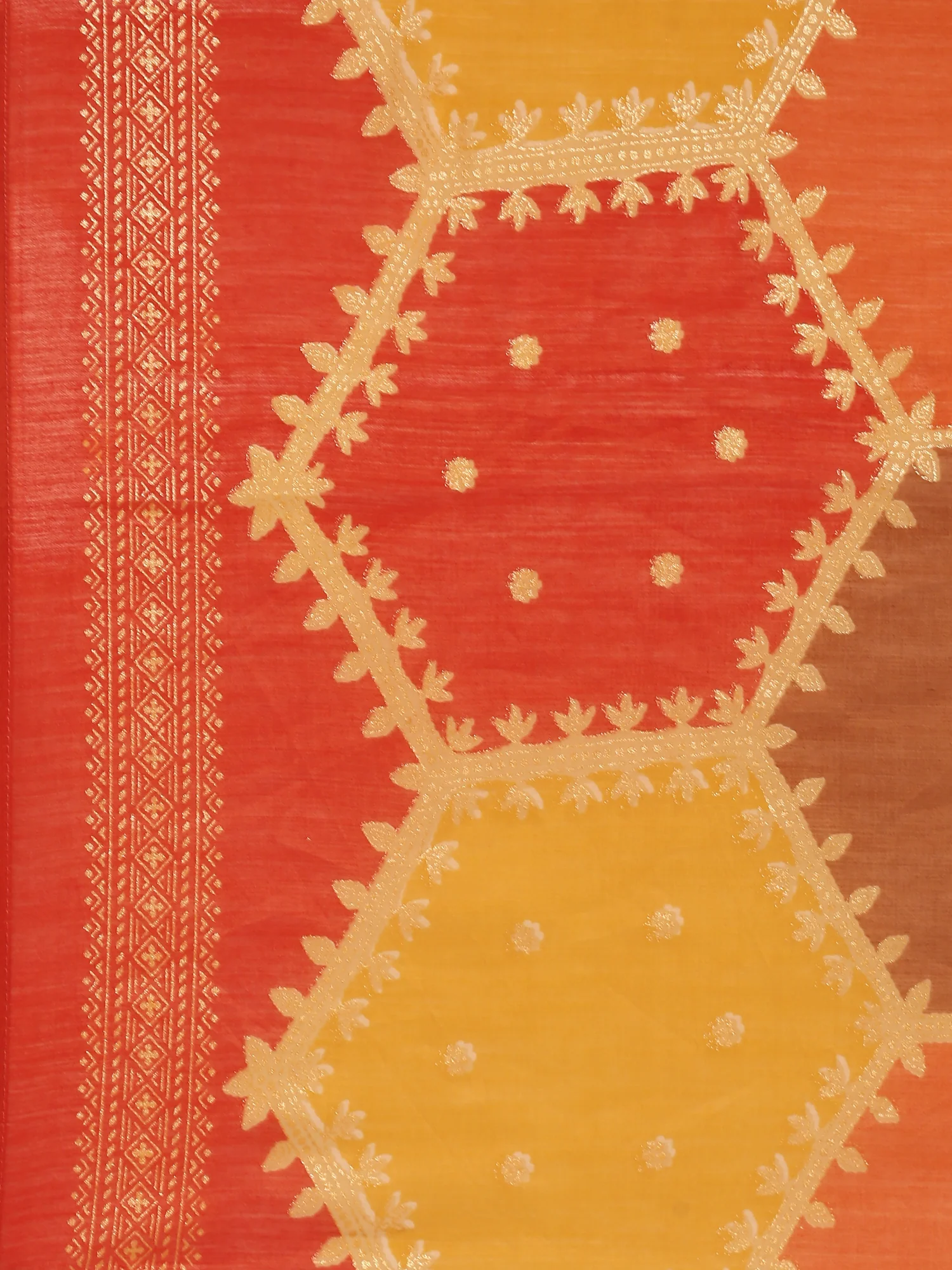 Orange Muslin Three Piece Set - Image 7