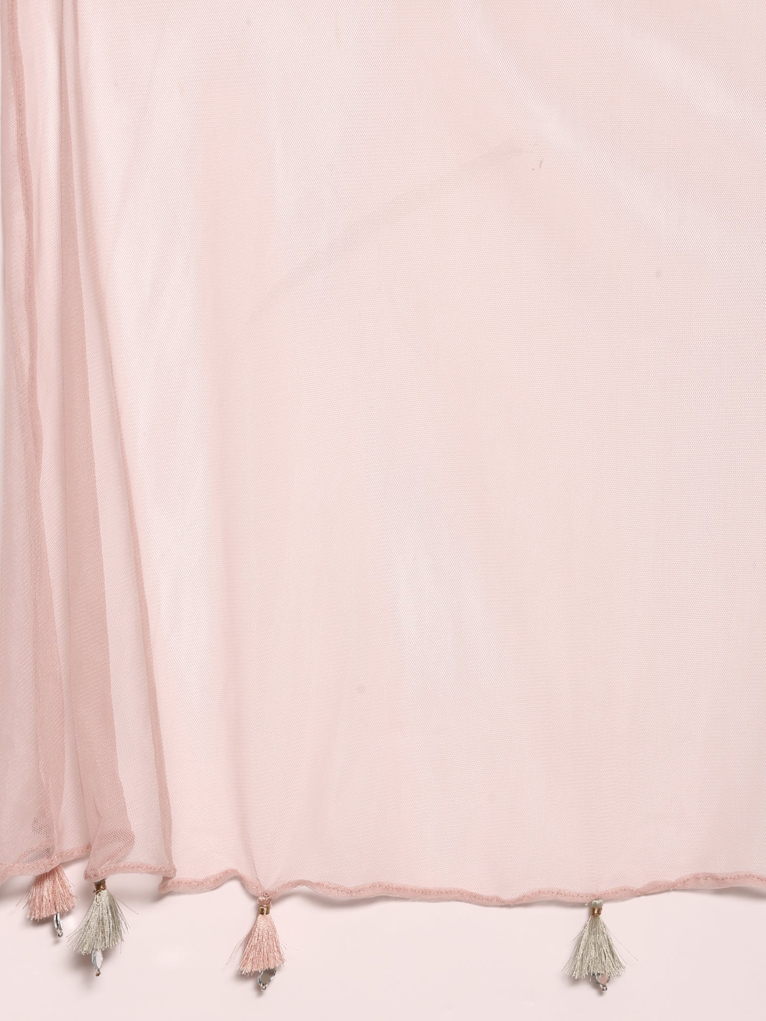 Peach Tissue Hand Embroidery Palazzo Set - Image 9