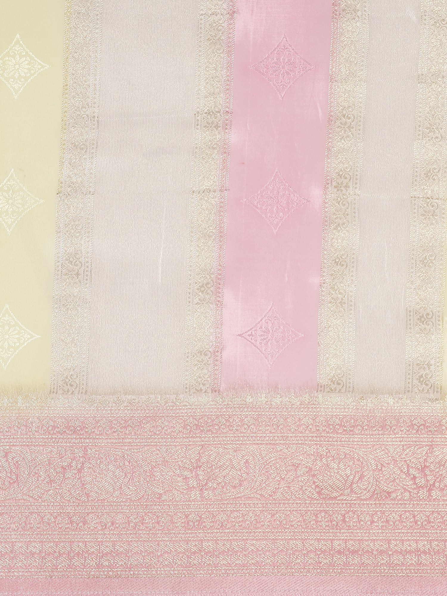 Pink Banaras Weaved Saree - Image 7