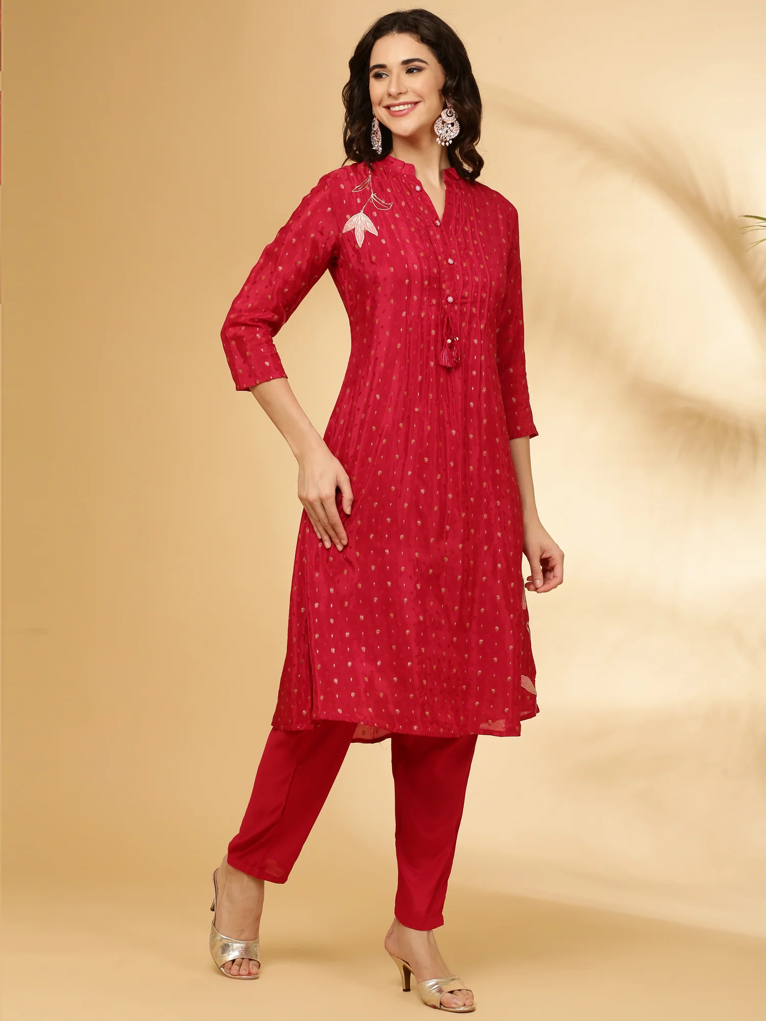 Pink Crepe Two Piece Set - Image 2