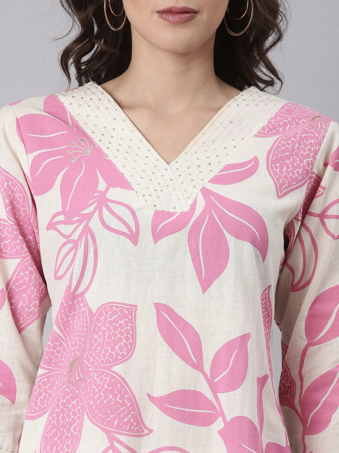 Pink Flex Block Print Two Piece Set - Image 4