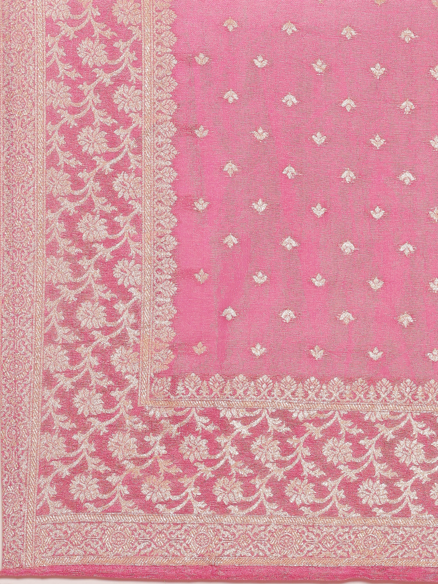 Pink Tissue Hand Embroidery Three Piece Suit Set - Image 7
