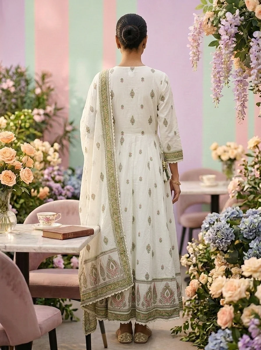 Pista Cotton Printed Three Piece Set - Image 2