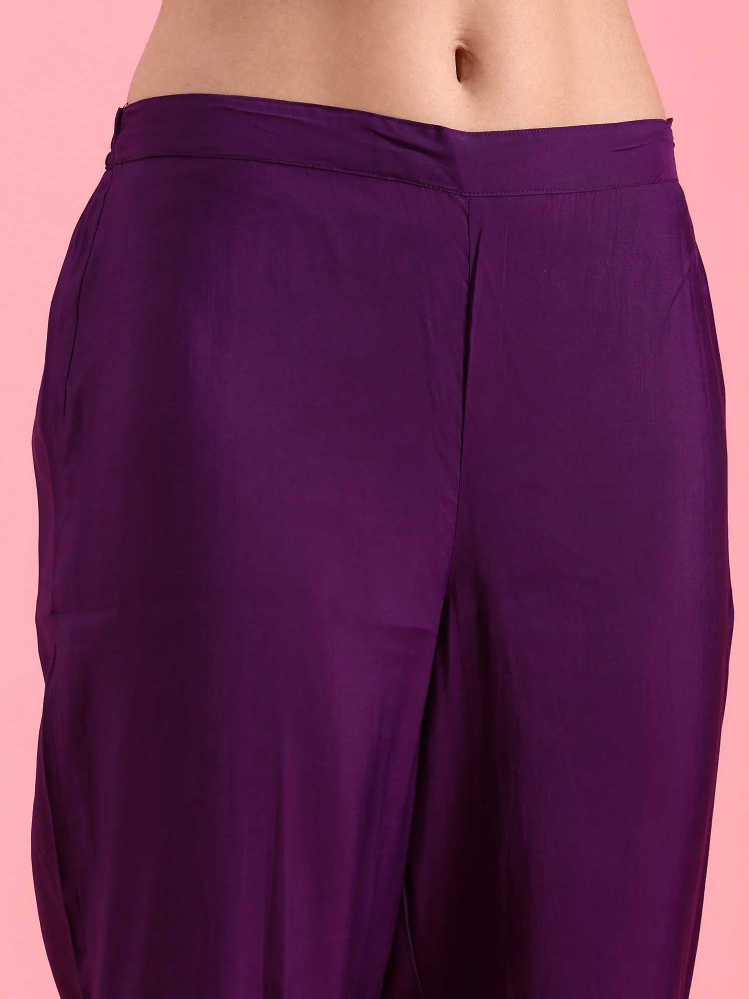 Purple Dola Silk Two Piece Set - Image 7