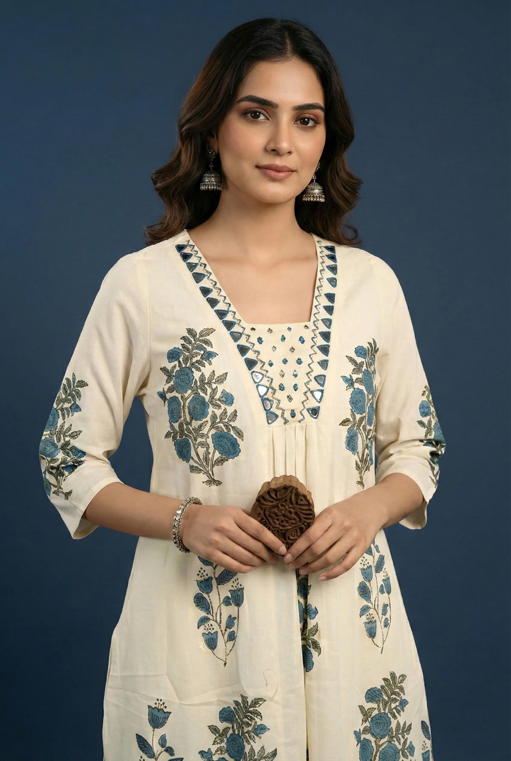 Rama Cotton Floral Digital Print Two Piece Set - Image 5