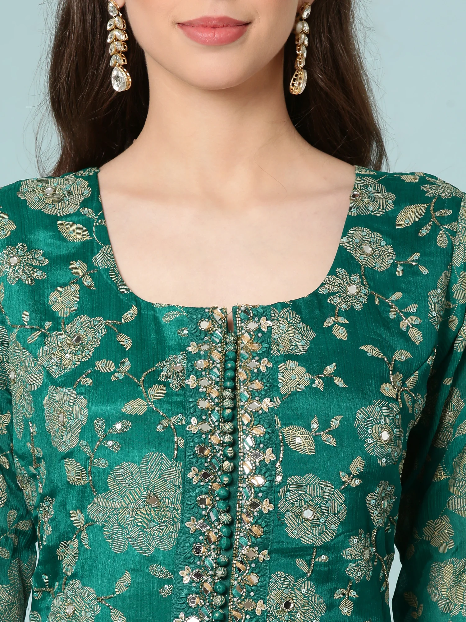 Rama Georgette Digital Print Anarkali Set - Image 4