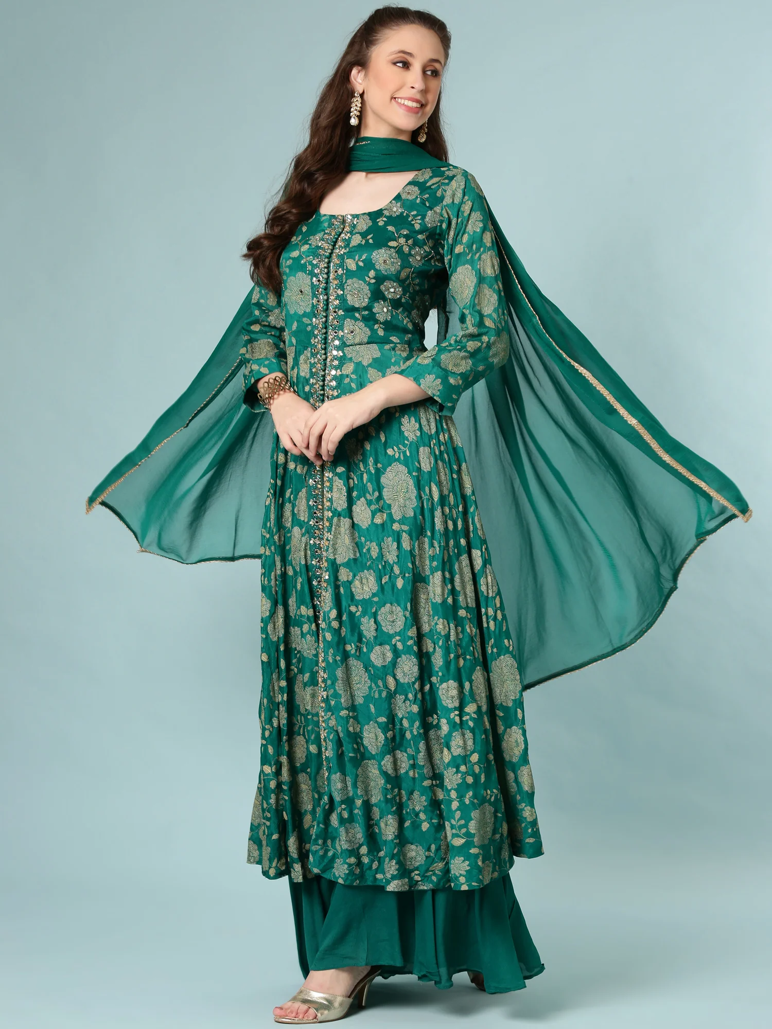 Rama Georgette Digital Print Anarkali Set - Image 5
