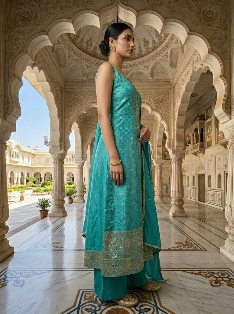 Rama Tissue Sequins Embroidery Three Piece Set - Image 2