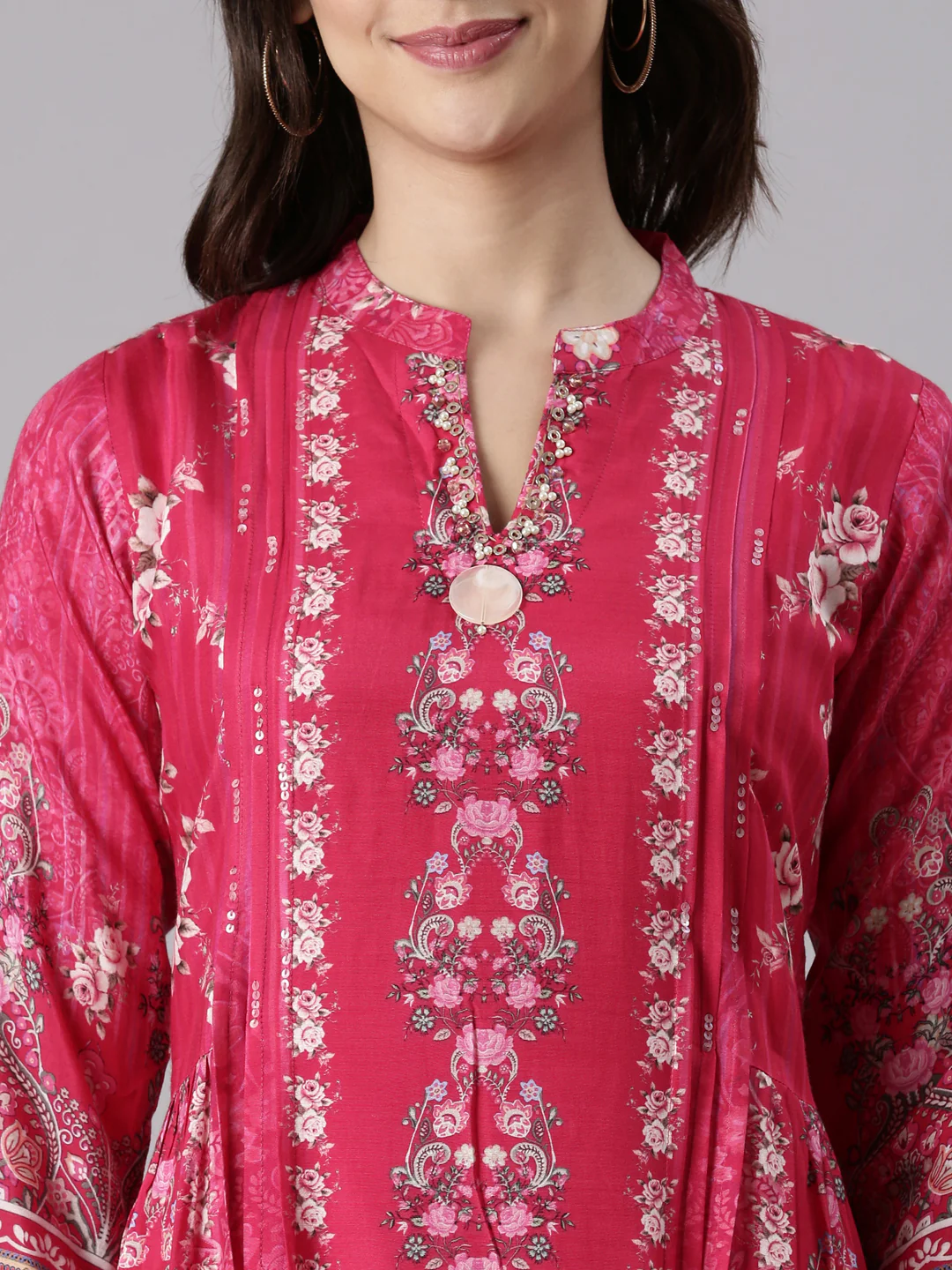 Rani Muslin Printed Long Gown - Image 5