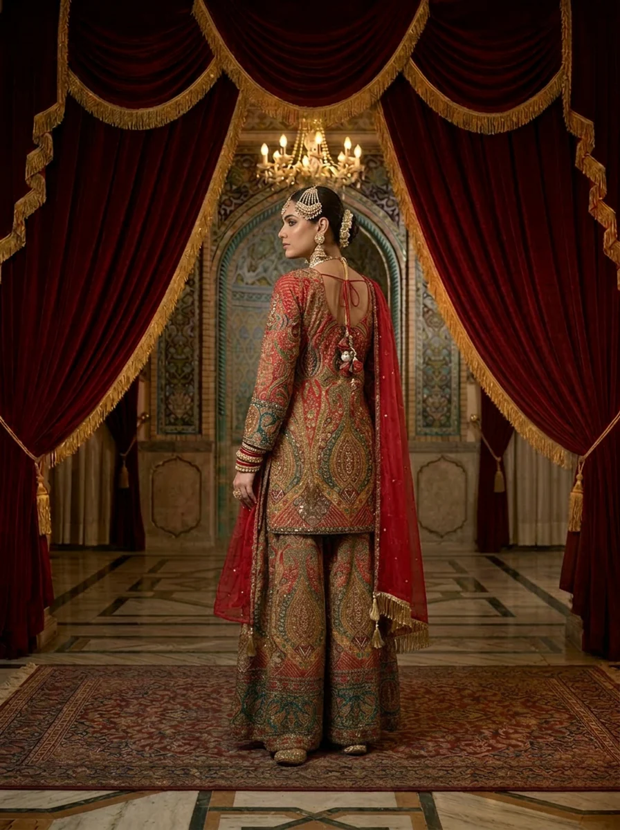 Rani Pink Chinon Heavy Sequins Embroidered Ghagra Set - Image 2