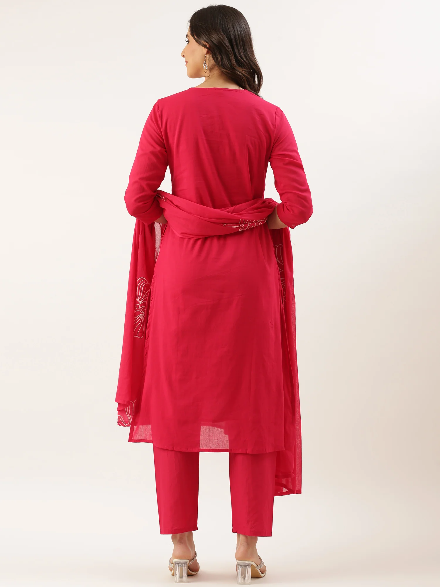 Rani Rayon Embroidery Three Piece Suit Set - Image 3