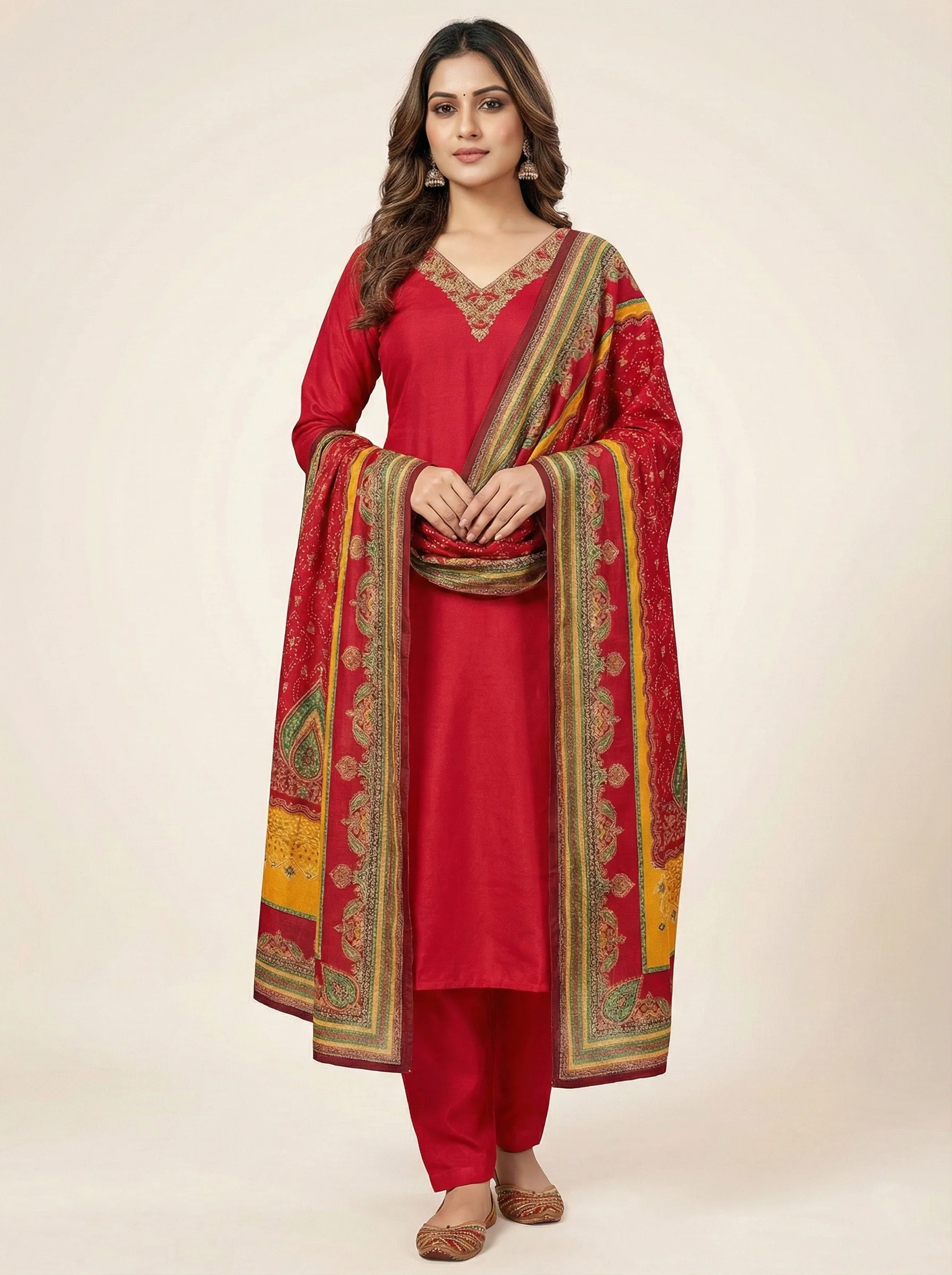 Red Modal Three Piece Set