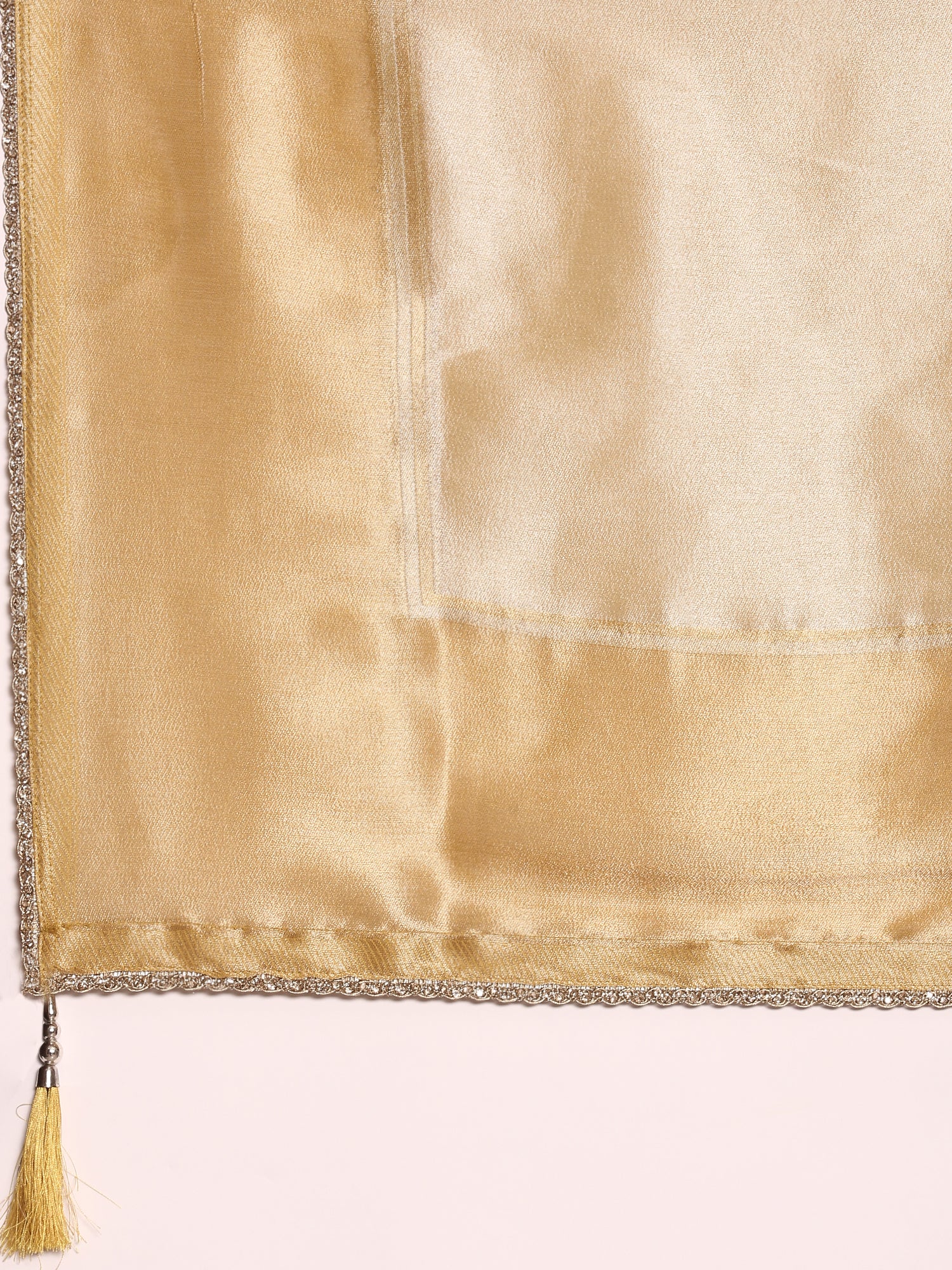 Yellow Net Fabric With Sequence And Hand Embroidery Ghagra Set - Image 7